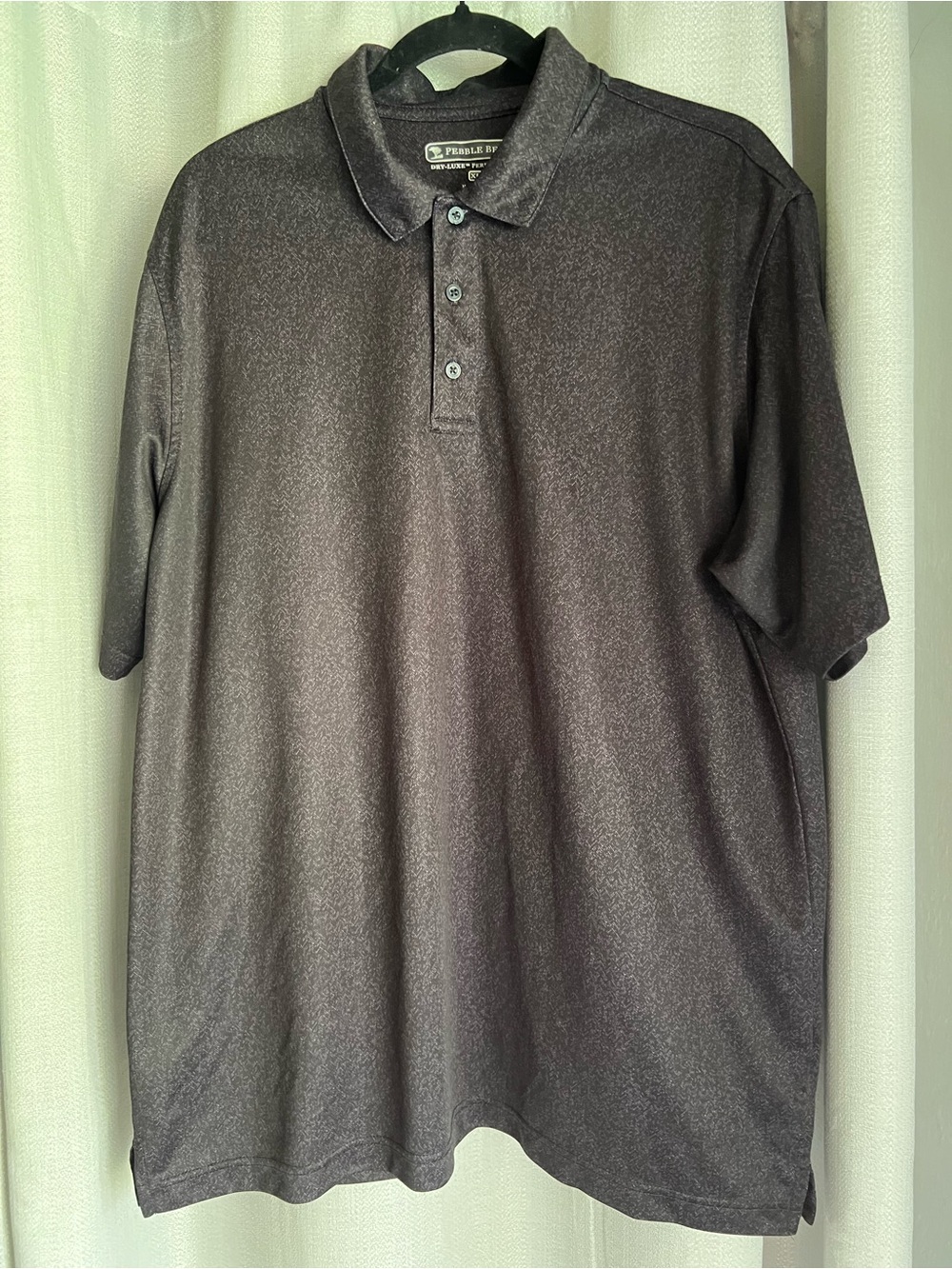 Pebble Beach Men’s Short Sleeve Golf Polo - Charcoal Gray